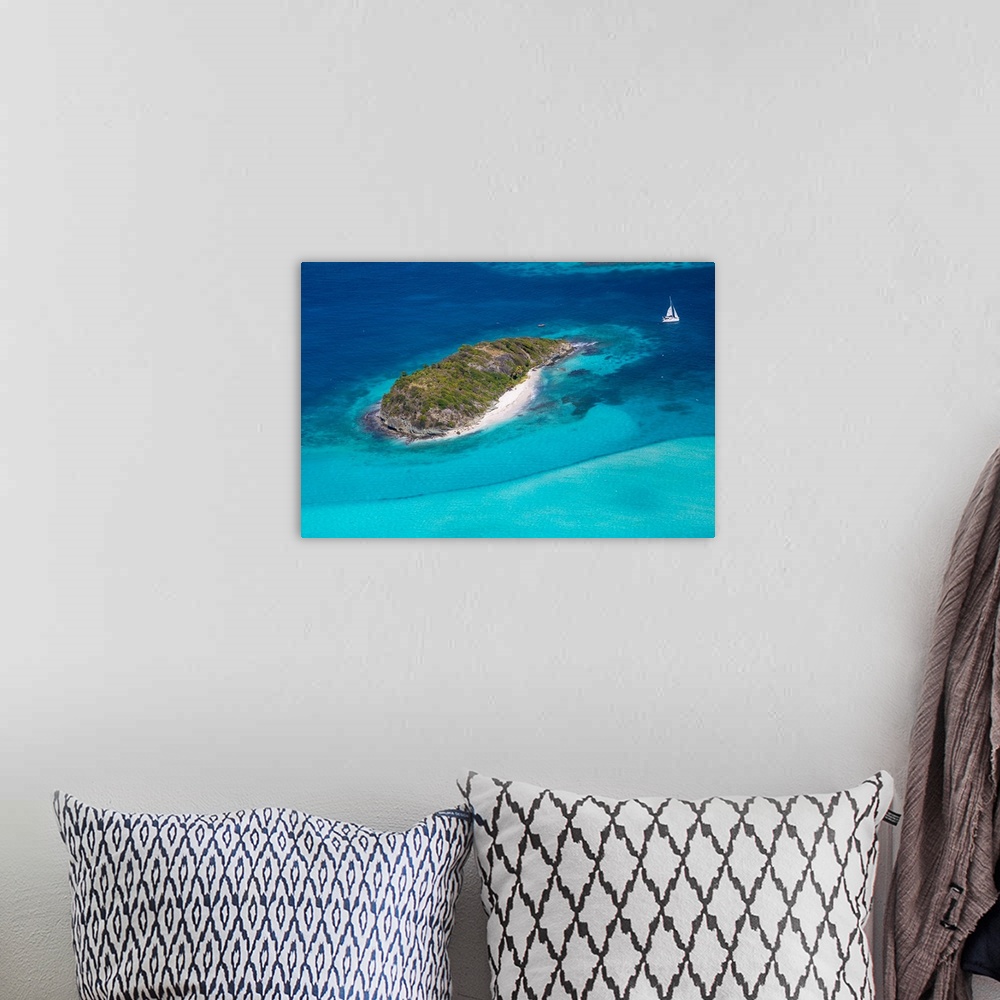 A bohemian room featuring St Vincent And The Grenadines, Tobago Cays, Aerial View Of Jamesby