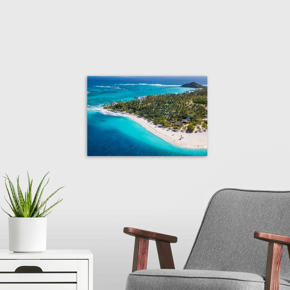 A modern room featuring St Vincent And The Grenadines, View Of Palm Island Resort, Palm Island