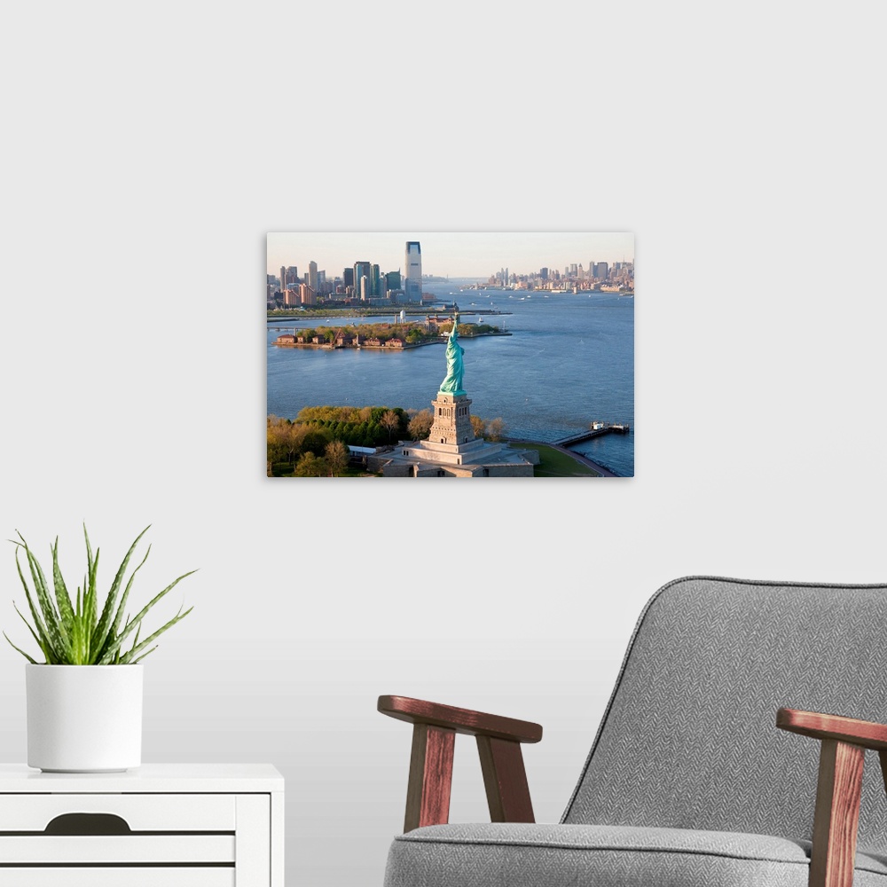 A modern room featuring Statue of Liberty, New York, USA