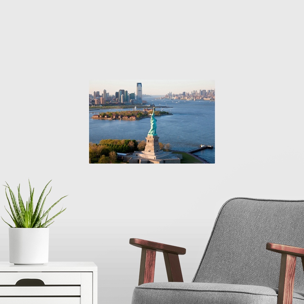 A modern room featuring Statue of Liberty, New York, USA