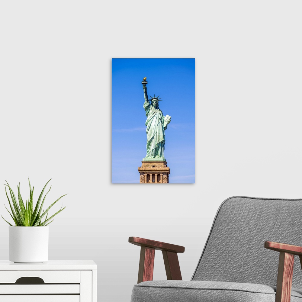 A modern room featuring Statue of Liberty, Liberty Island, New York, USA