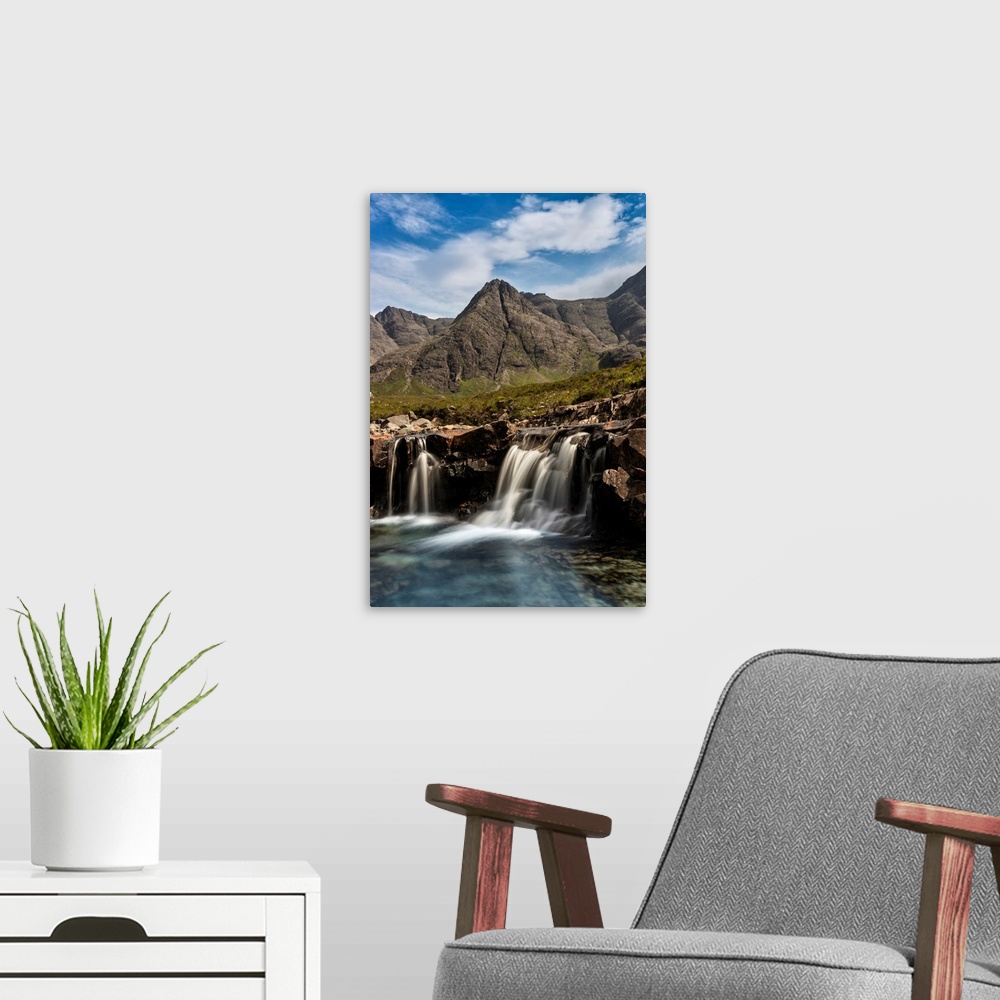A modern room featuring Summer Day At Fairy Pools, Isle Of Skye, Inner Hebrides, Scotland