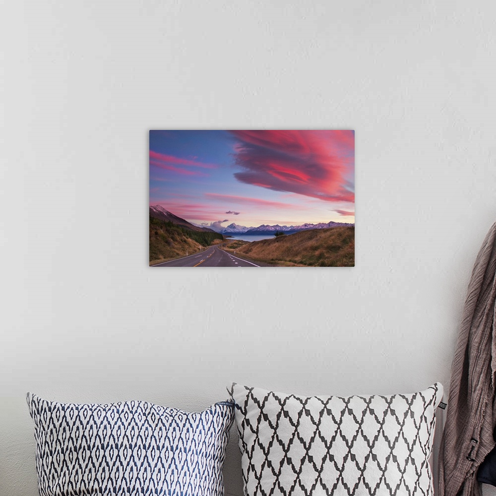 A bohemian room featuring Sunrise from Peters Lookout, Mount Cook Road, Canterbury, New Zealand