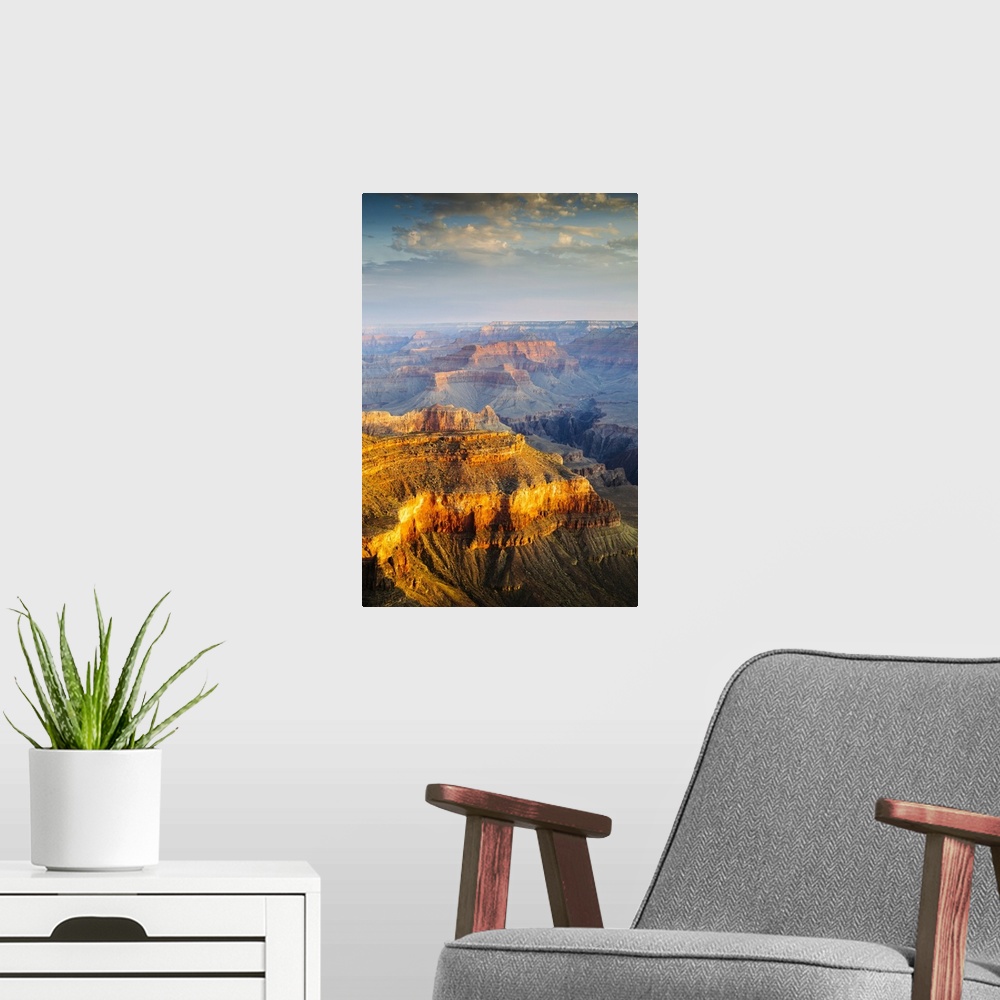 A modern room featuring Sunrise over Yavapai Point, South Rim, Grand Canyon National Park, Arizona, USA