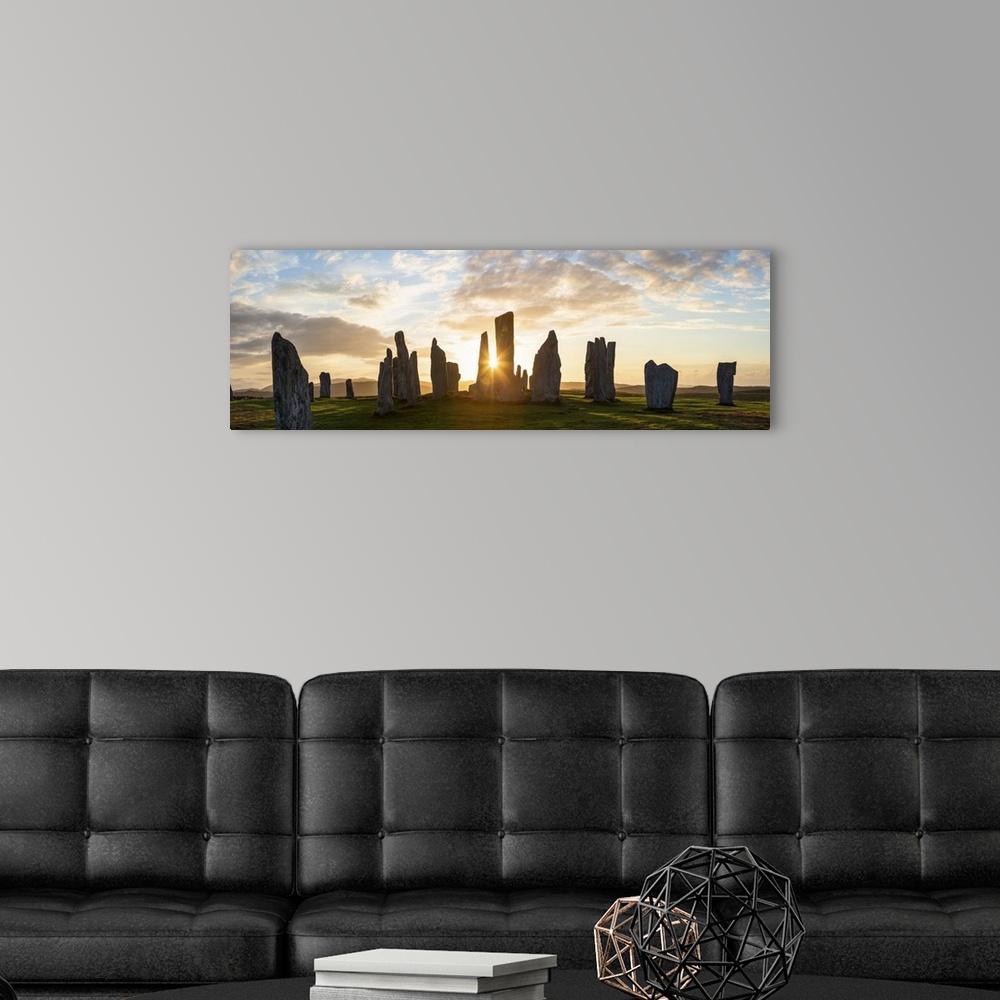 A modern room featuring Sunset, Callanish Standing Stones, Isle of Lewis, Outer Hebrides, Scotland