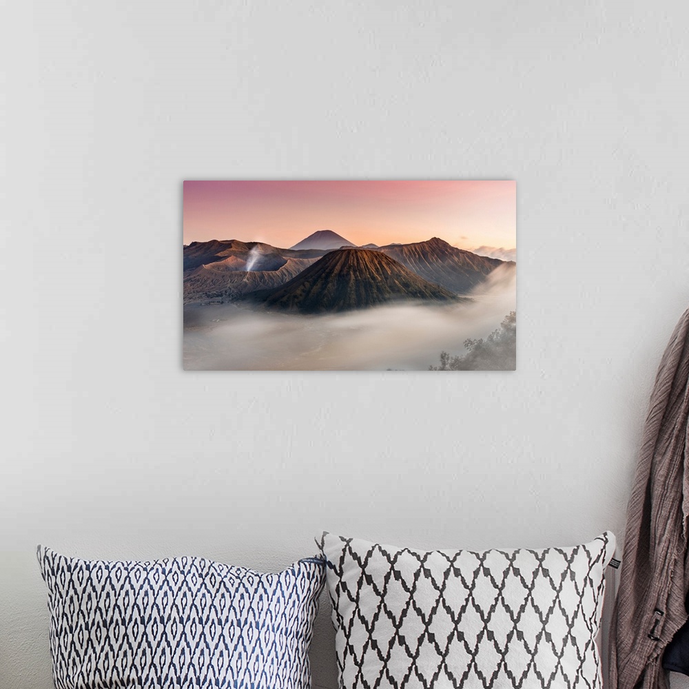 A bohemian room featuring Sunset In Bromo With Mist, Giava Island