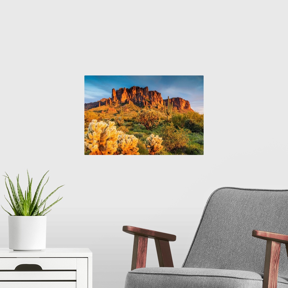 A modern room featuring Superstition Mountains, Phoenix, Arizona, Usa