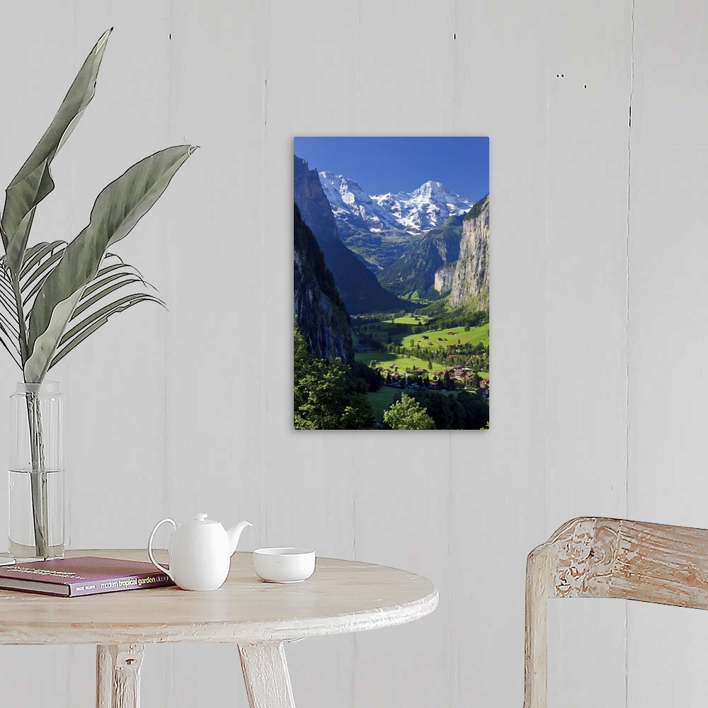 A farmhouse room featuring Switzerland, Bernese Oberland, Lauterbrunnen town and Valley