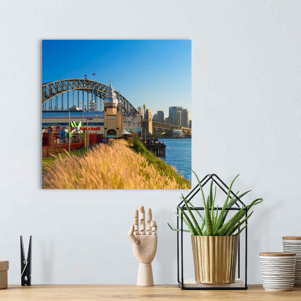 A bohemian room featuring Sydney Harbour Bridge And Luna Park, Sydney, New South Wales, Australia
