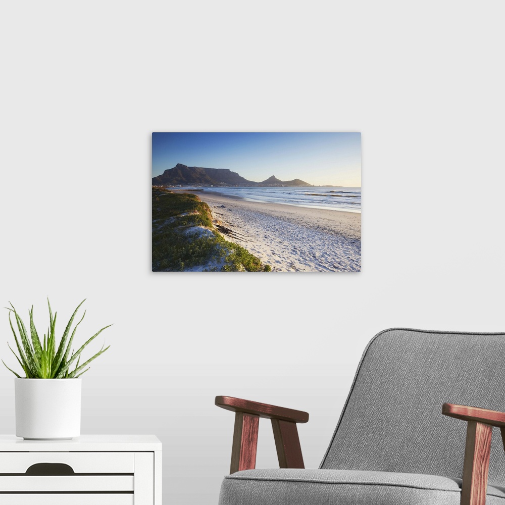 A modern room featuring View of Table Mountain from Milnerton beach, Cape Town, Western Cape, South Africa