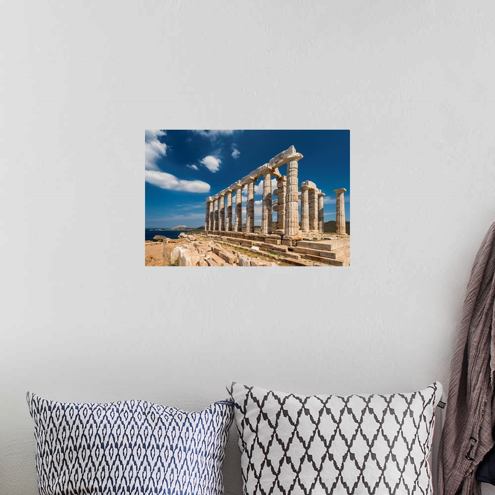 A bohemian room featuring Temple of Poseidon, Cape Sounion, Attica, Greece
