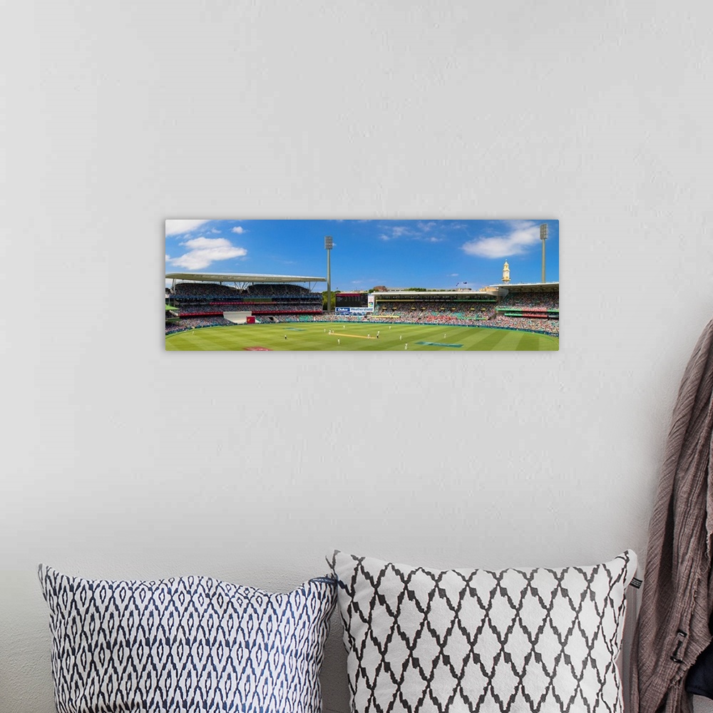 A bohemian room featuring Test Cricket Match At Sydney Cricket Ground, Sydney, New South Wales, Australia
