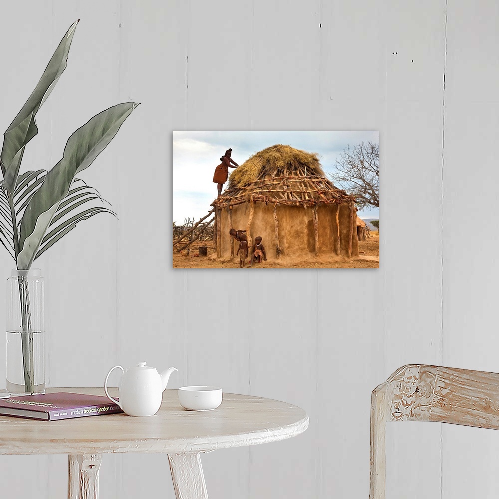 A farmhouse room featuring Thatching Himba tribe hut, Kaokoland, Namibia
