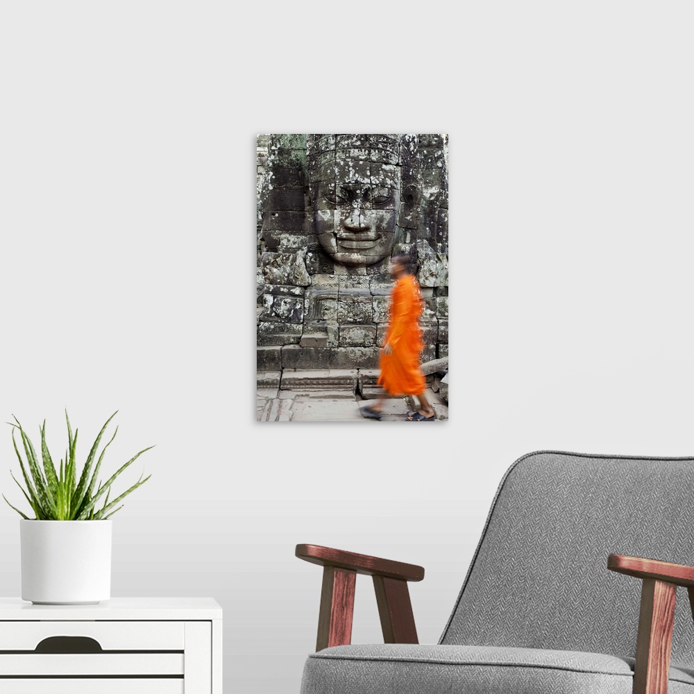 A modern room featuring The Bayon Temple, Angkor Wat, Siem Reap, Cambodia