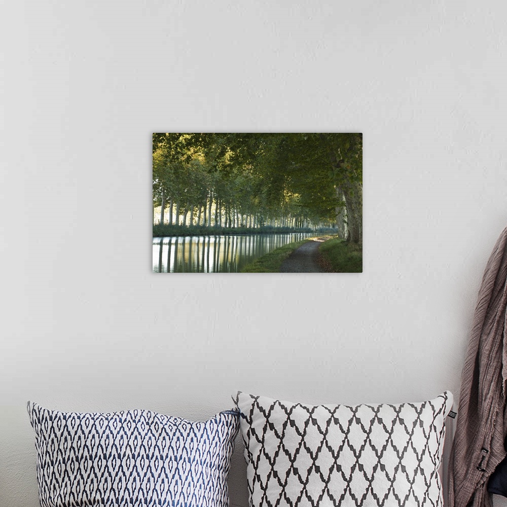A bohemian room featuring France, Languedoc-Rousillon, Canal du Midi. The Canal du Midi in Southern France connects the Gar...