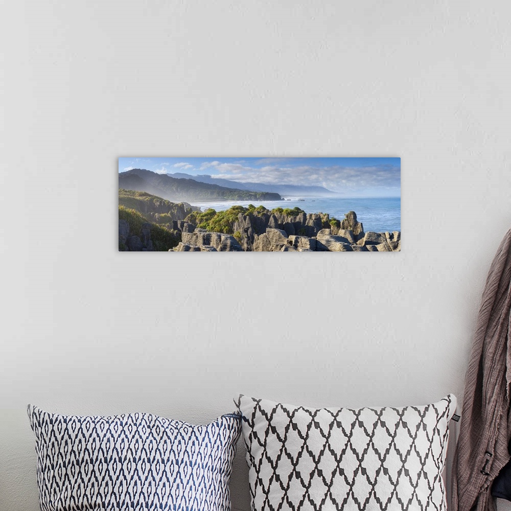 A bohemian room featuring Dramatic coastal landscape, Punakaiki, West Coast, South Island, New Zealand