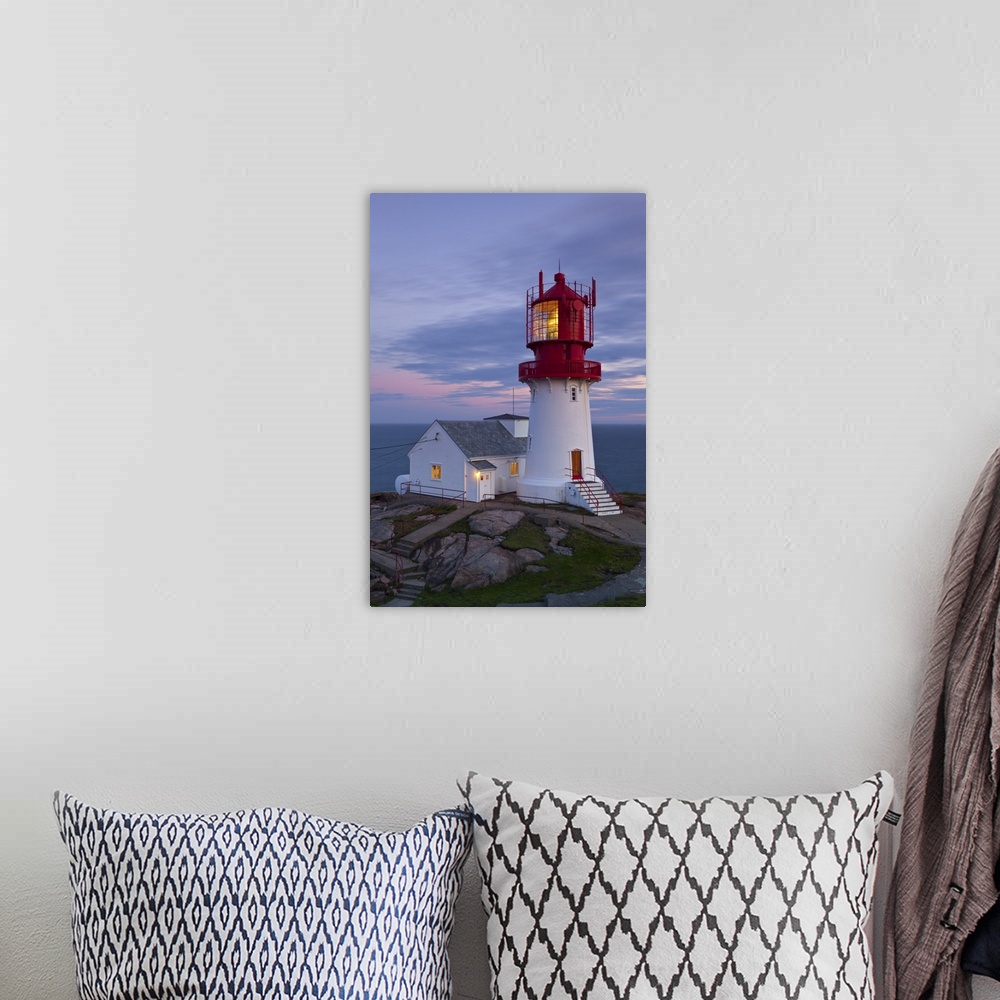 A bohemian room featuring The idyllic Lindesnes Fyr Lighthouse, Lindesnes, Norway