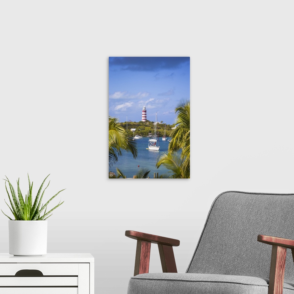 A modern room featuring Bahamas, Abaco Islands, Elbow Cay, Hope Town, Elbow Reef Lighthouse - The last kerosene burning m...
