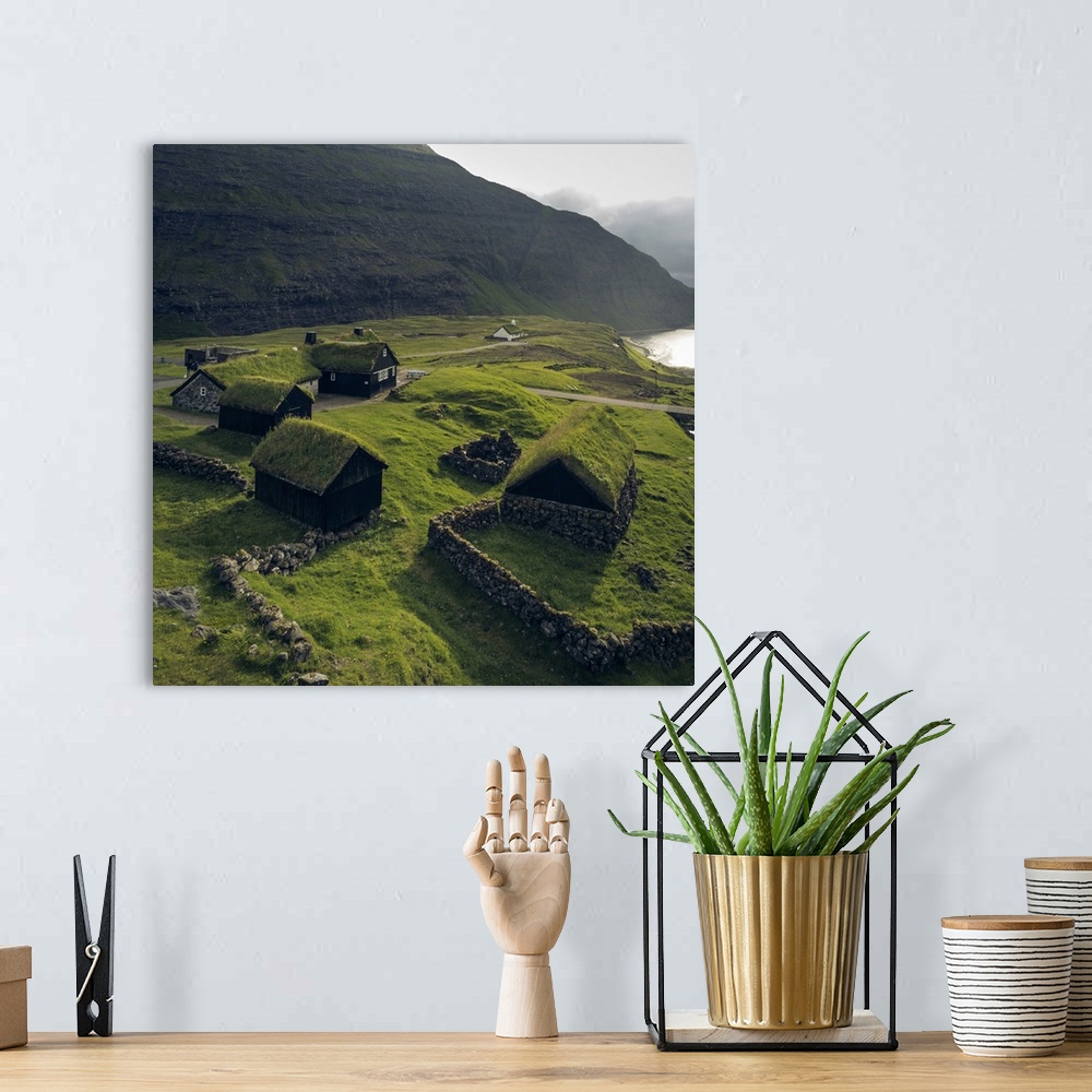 A bohemian room featuring The old farm in Saksun. Streymoy, Faroe Islands