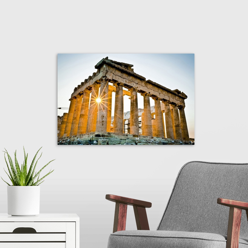 A modern room featuring The Parthenon, Acropolis, Athens, Greece