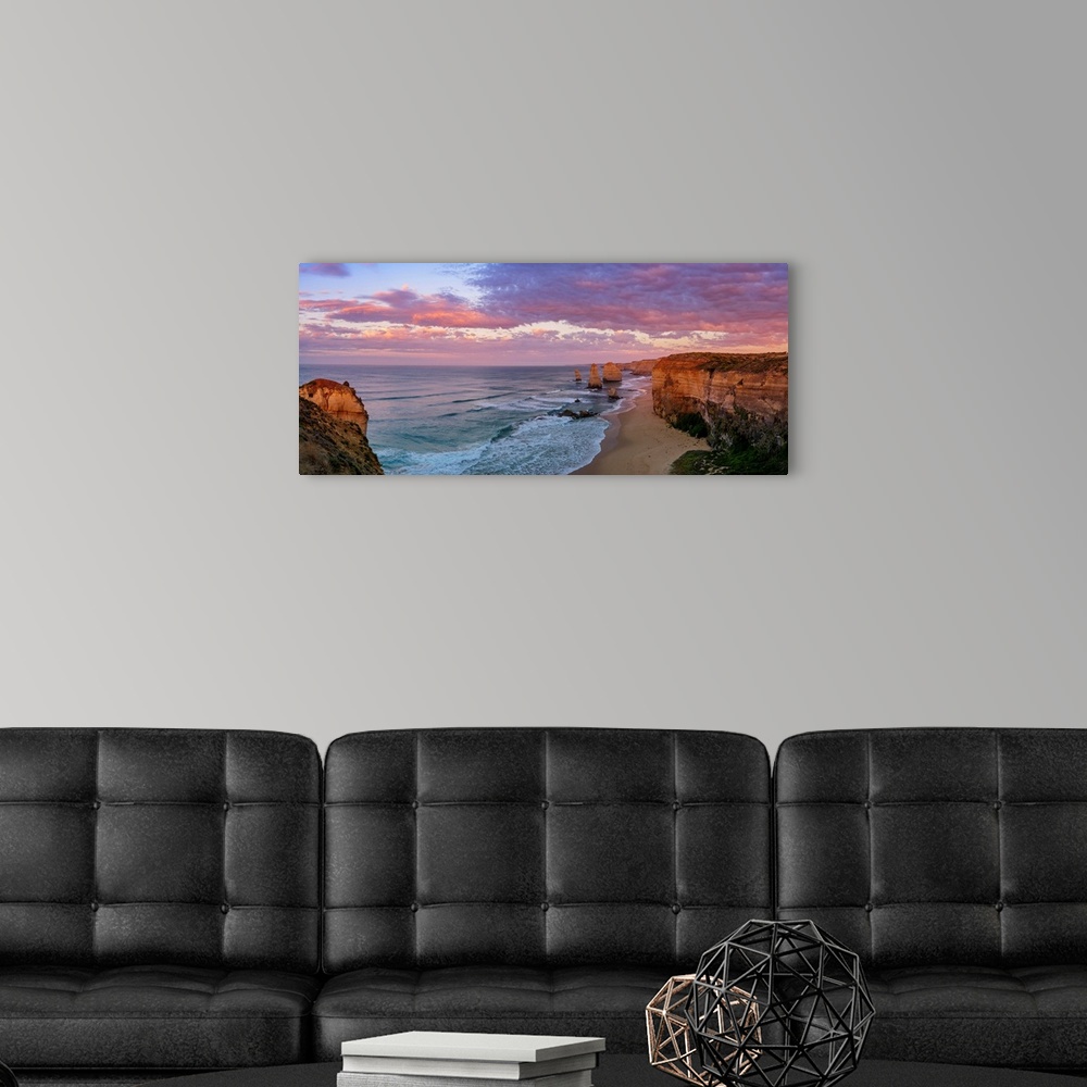 A modern room featuring Oceania, Australia, Victoria, Port Campbell National Park, The Twelve Apostles At Sunrise