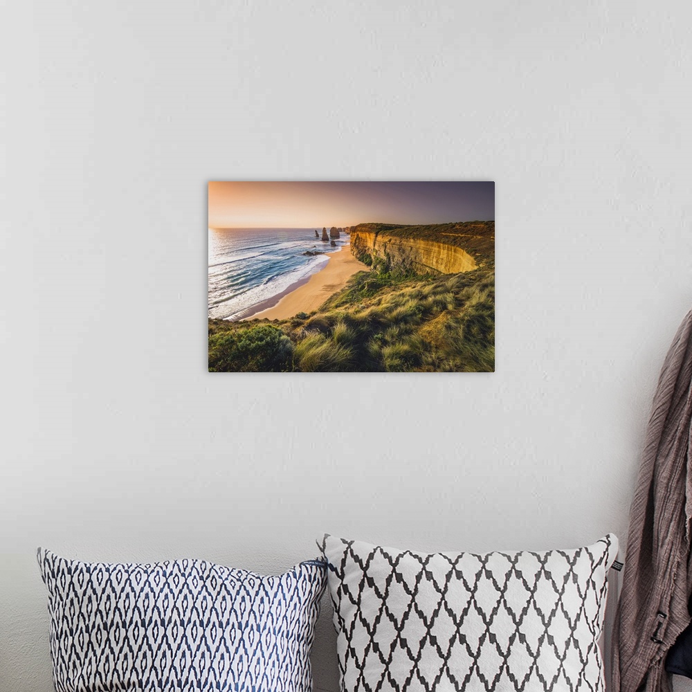 A bohemian room featuring The Twelve Apostles, Port Campbell National Park, Victoria, Australia. The Limestone stacks and t...