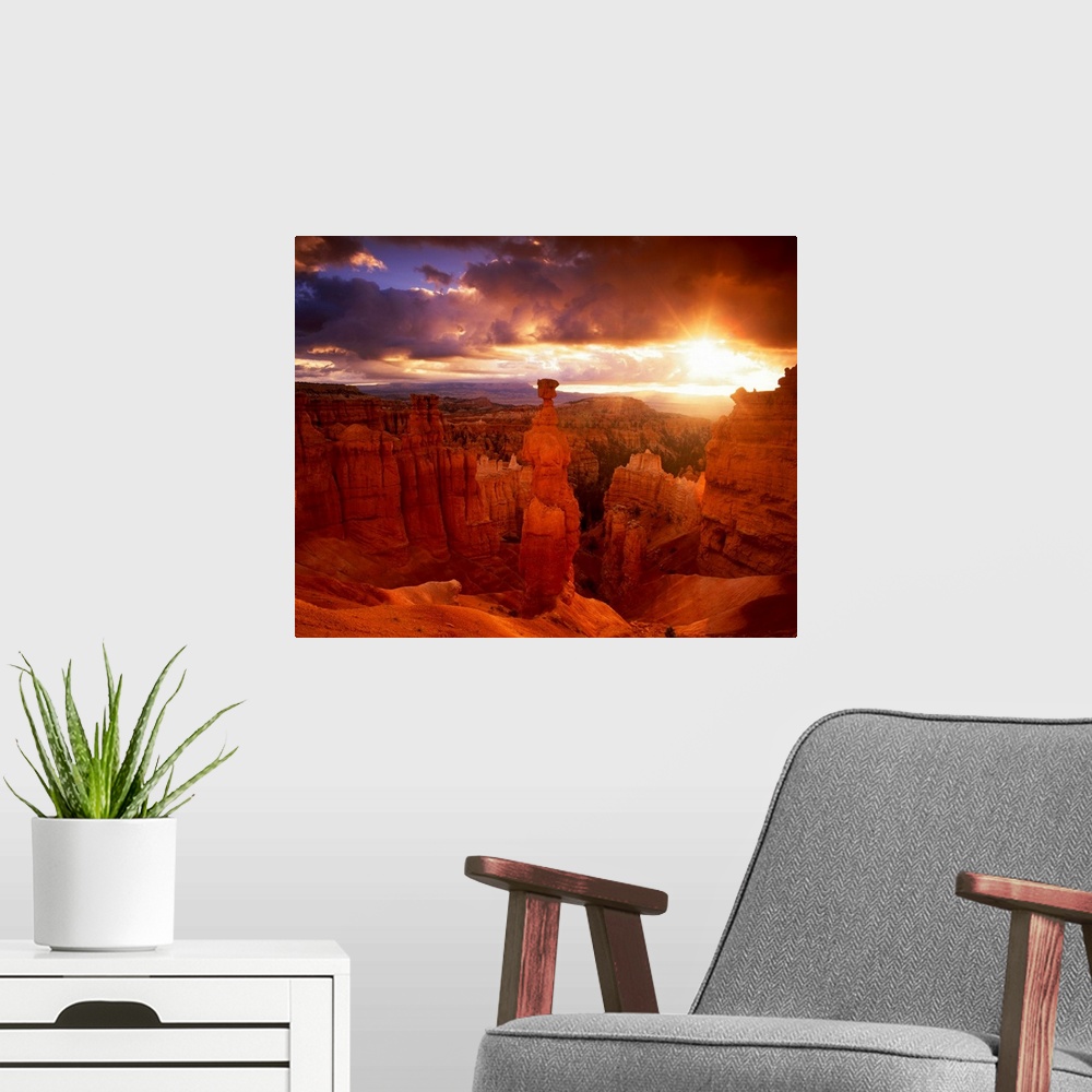 A modern room featuring Thor's Hammer, Bryce Canyon National Park, Utah, Usa