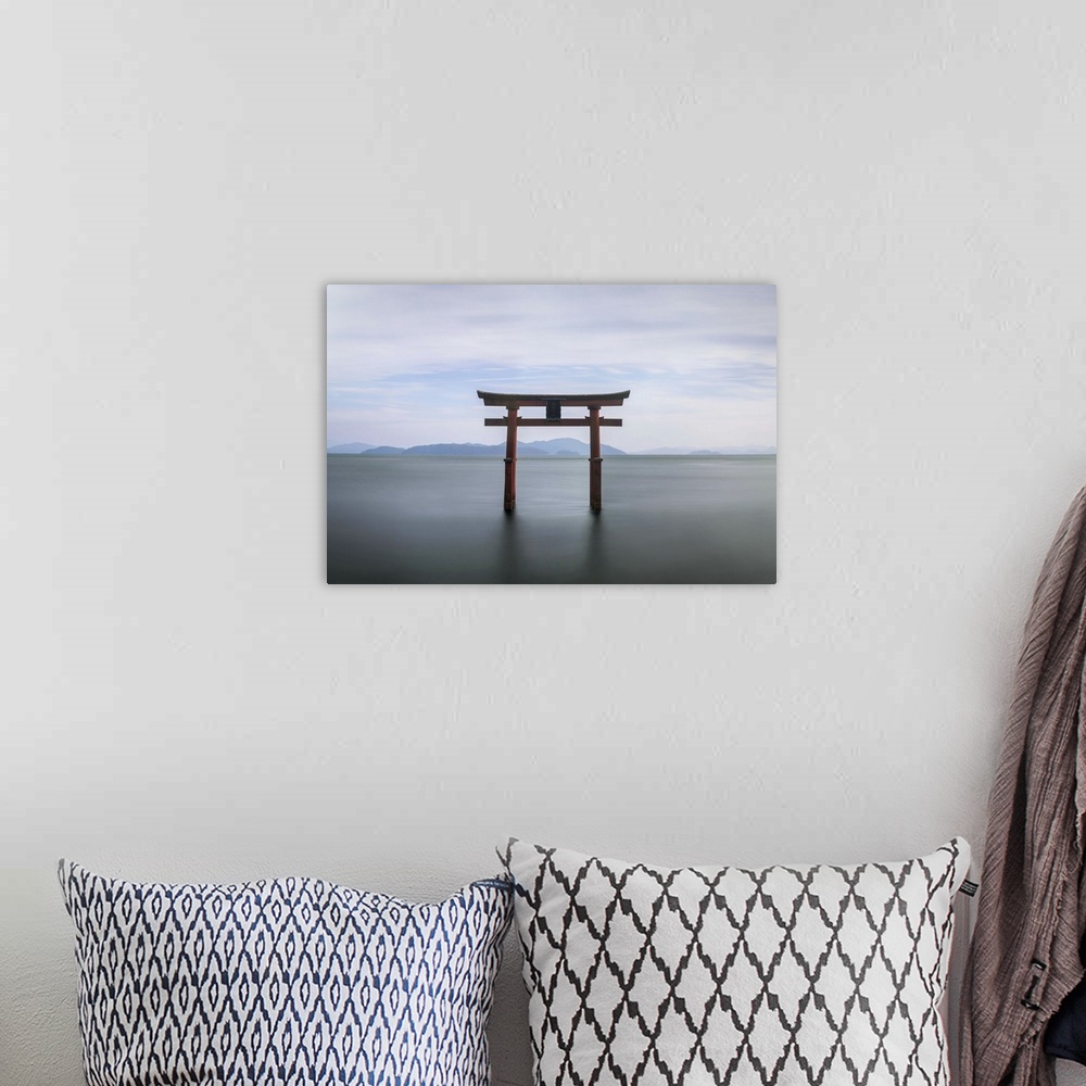 A bohemian room featuring Torii Gate, Lake Biwa, Takashima, Shiga, Japan.