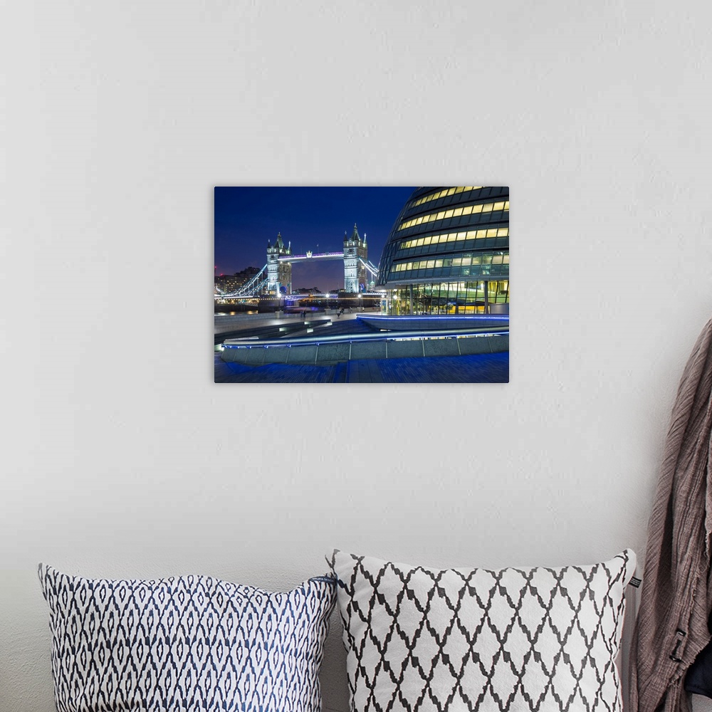 A bohemian room featuring Tower Bridge And City Hall, London, England, UK