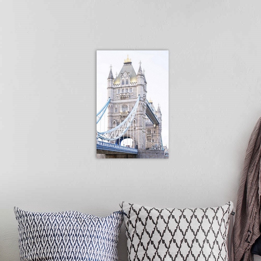 A bohemian room featuring Tower Bridge and River Thames from Butlers Wharf, London, England, UK