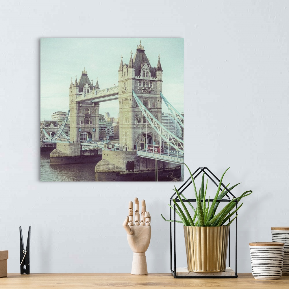 A bohemian room featuring Tower Bridge, London, England, UK.