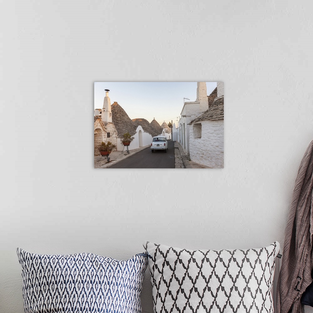 A bohemian room featuring Trulli Houses; Alberobello; Apulia; Puglia; Italy