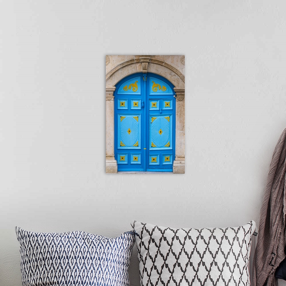 A bohemian room featuring Tunisia, Picturesque whitewashed village of -Sidi Bou Said.