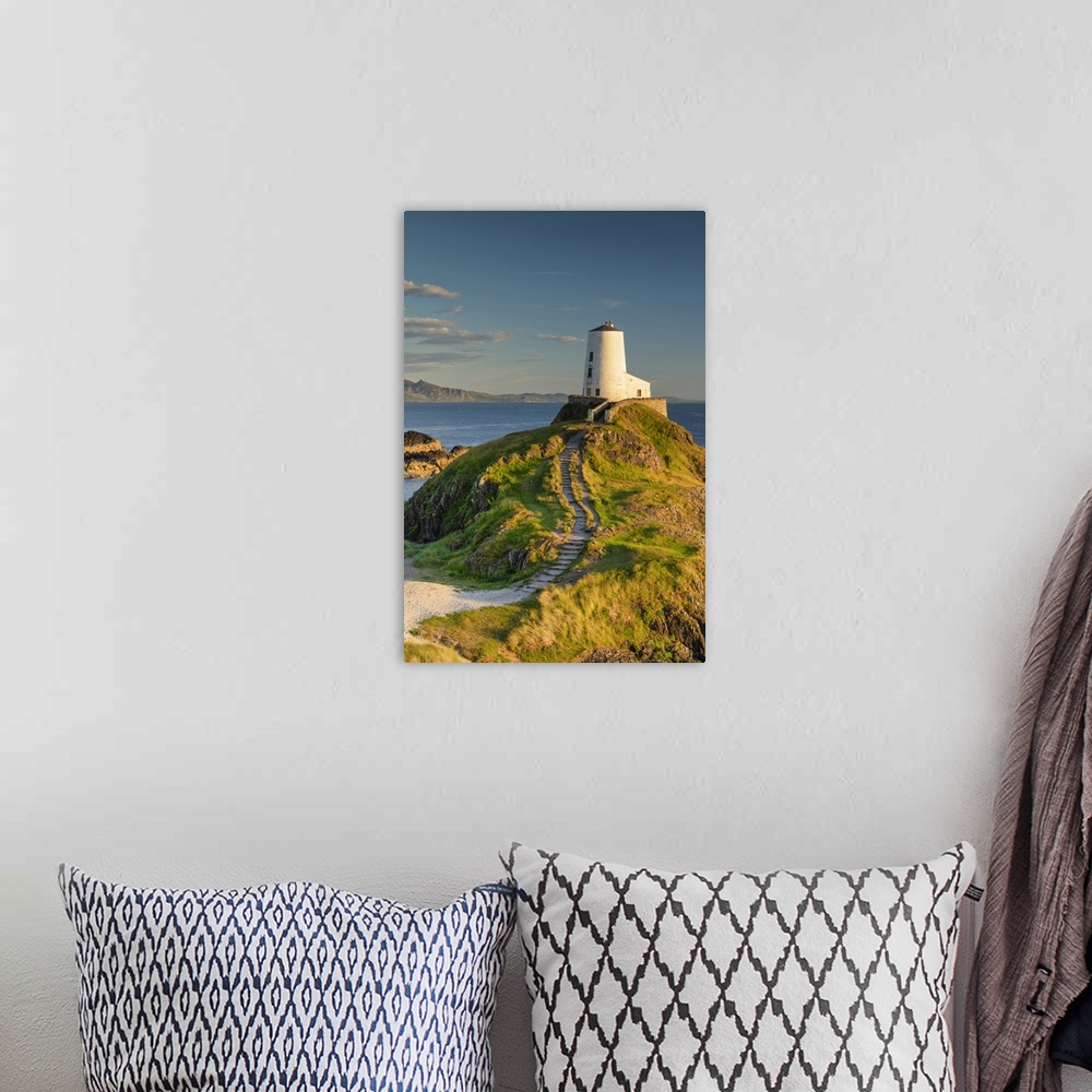 A bohemian room featuring Twr Mawr Lighthouse on Llanddwyn Island at Sunset, Anglesey, North Wales