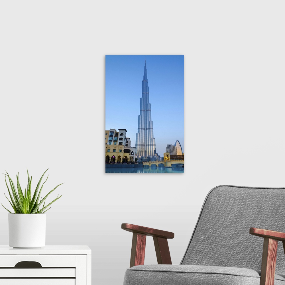 A modern room featuring UAE, Dubai, Burj Khalifa