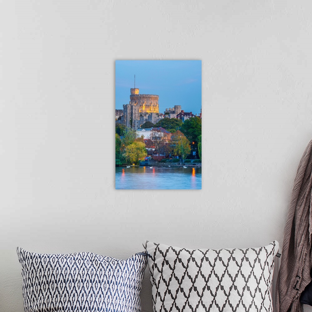 A bohemian room featuring UK, England, Berkshire, Windsor, Windsor Castle From River Thames