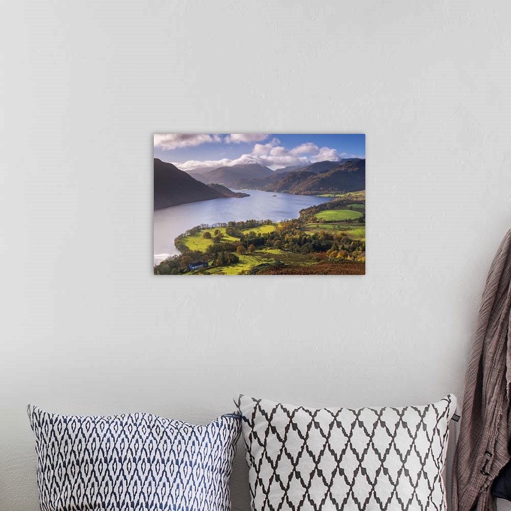 A bohemian room featuring Ullswater from Gowbarrow Fell, Lake District National Park, Cumbria, England. Autumn