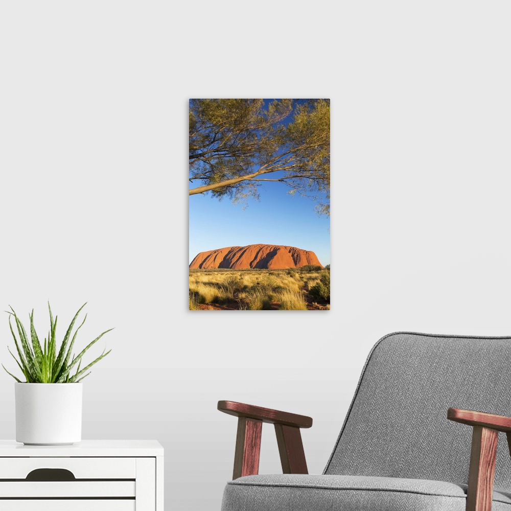 A modern room featuring Uluru (UNESCO World Heritage Site), Uluru-Kata Tjuta National Park, Northern Territory, Australia.