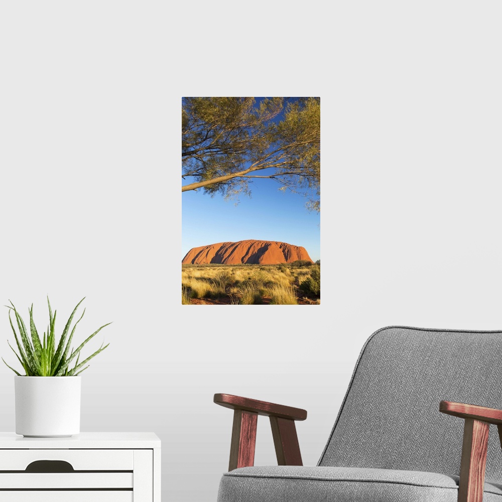 A modern room featuring Uluru (UNESCO World Heritage Site), Uluru-Kata Tjuta National Park, Northern Territory, Australia.