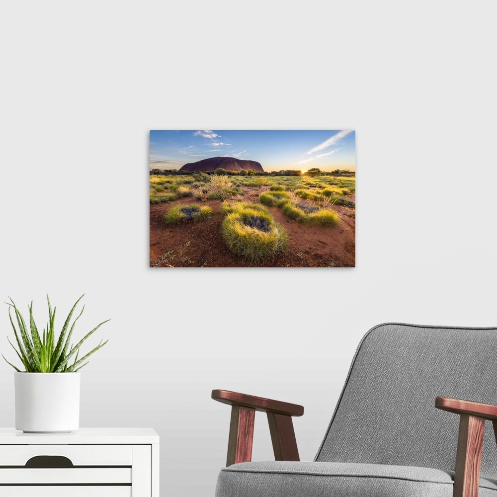 A modern room featuring Uluru (Ayers Rock), Uluru-Kata Tjuta National Park, Northern Territory, Central Australia, Austra...