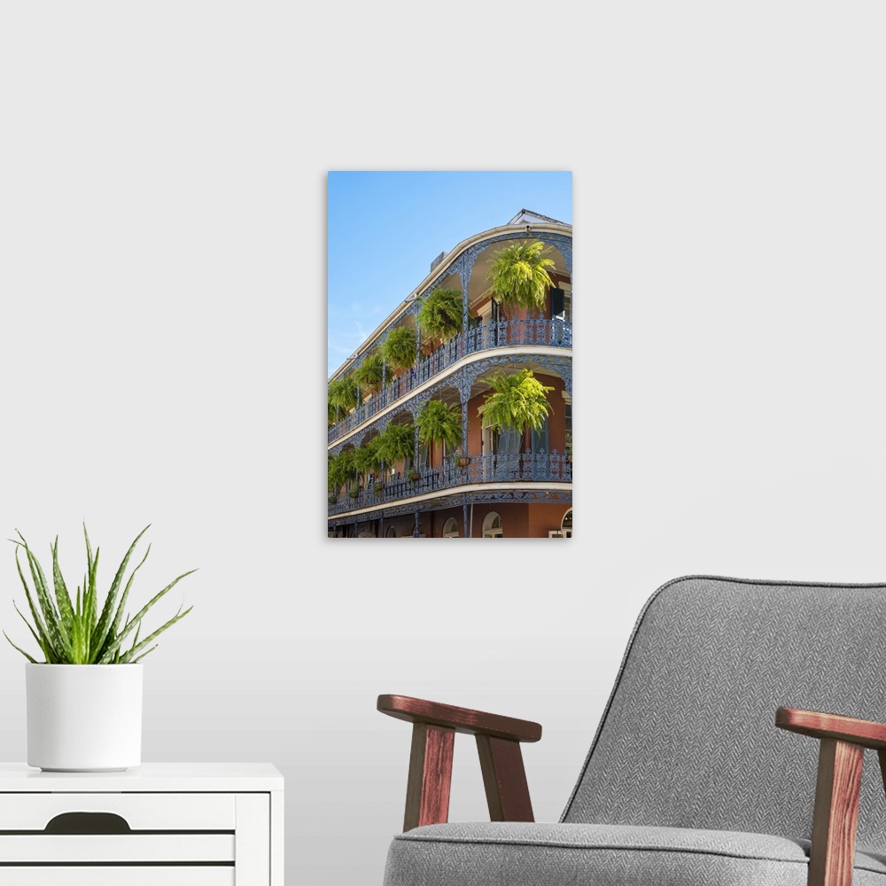 A modern room featuring United States, Louisiana, New Orleans. French Quarter balconies on Royal Street.