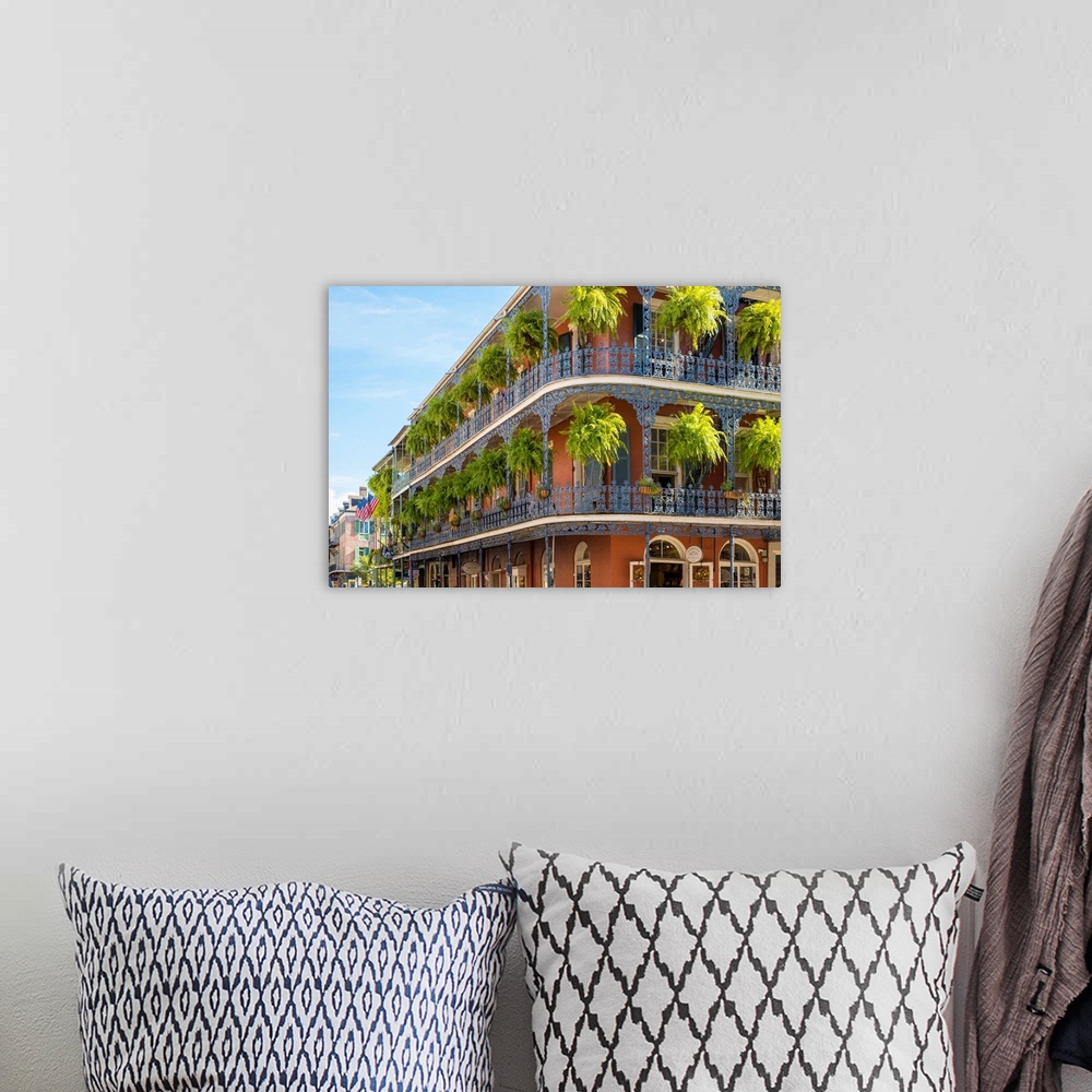 A bohemian room featuring United States, Louisiana, New Orleans. French Quarter balconies on Royal Street.