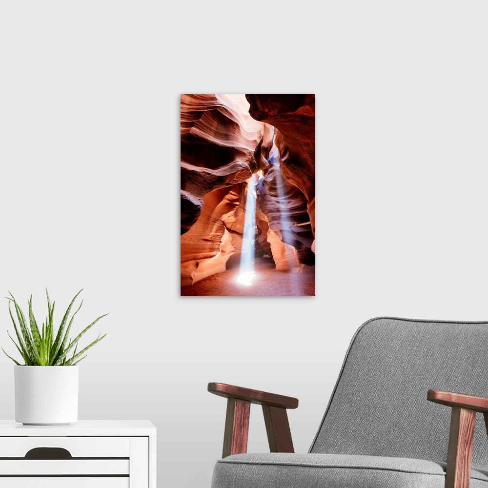 A modern room featuring Upper Antelope Canyon, Page, Arizona, USA