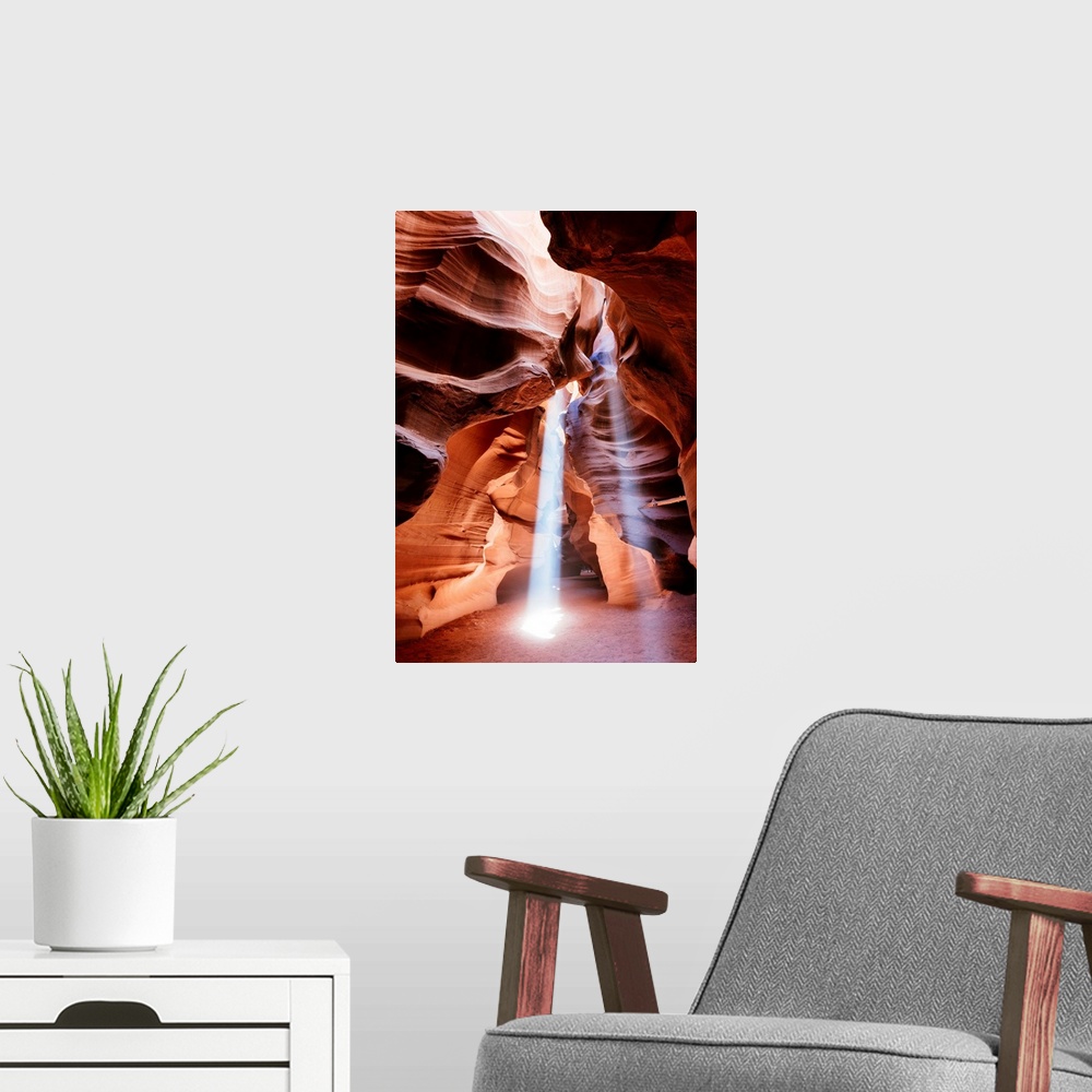 A modern room featuring Upper Antelope Canyon, Page, Arizona, USA
