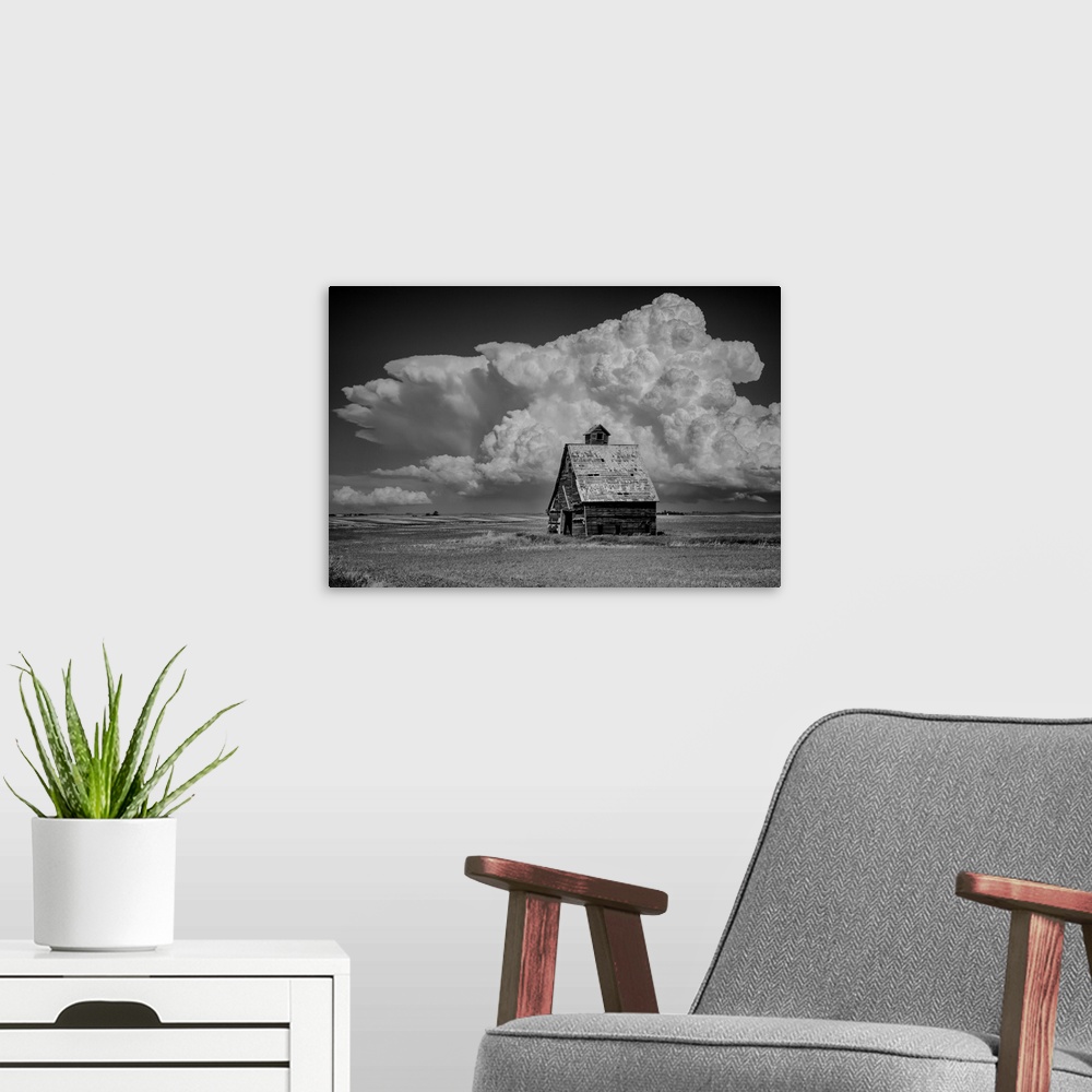 A modern room featuring USA, Great Plains, North Dakota, Barn and Thunderstorm