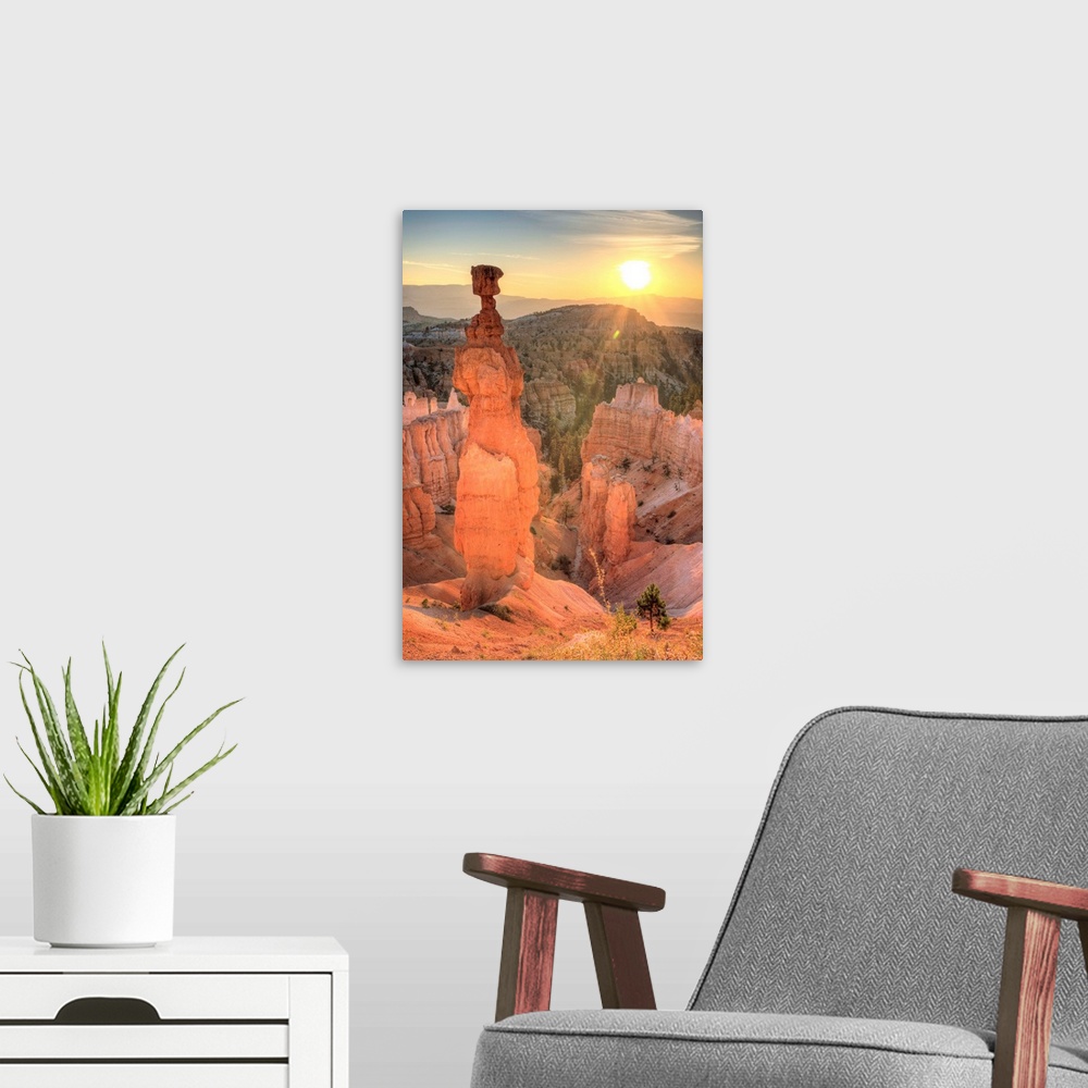 A modern room featuring USA, Utah, Bryce Canyon National Park, Thor's Hammer