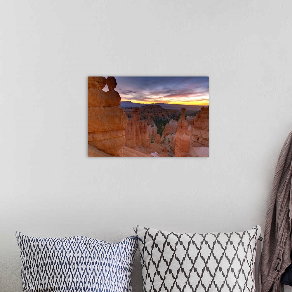 A bohemian room featuring USA, Utah, Bryce Canyon National Park, Thors Hammer near Sunset Point