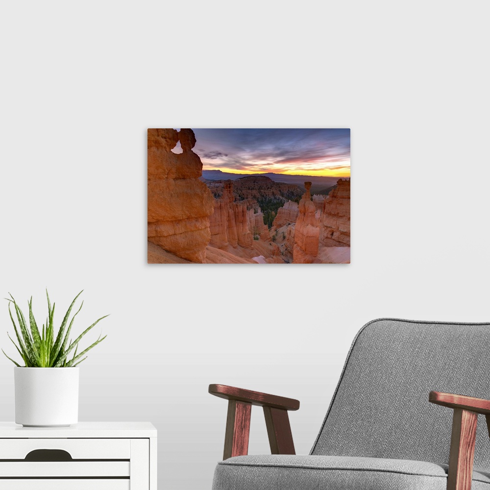 A modern room featuring USA, Utah, Bryce Canyon National Park, Thors Hammer near Sunset Point