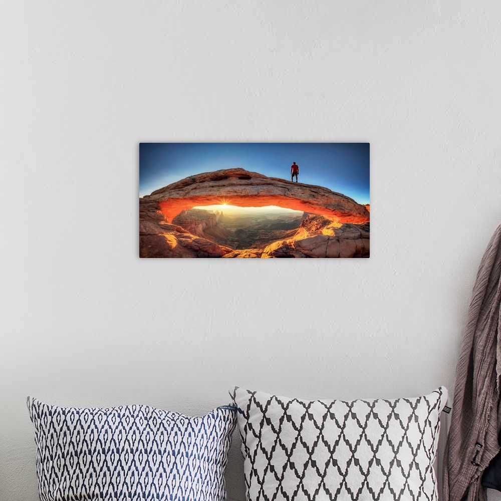 A bohemian room featuring USA, Utah, Canyonlands National Park, Island in the Sky district, Mesa Arch (MR)