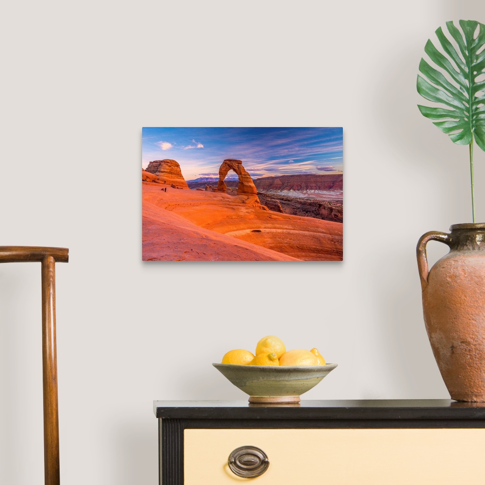A traditional room featuring USA, Utah, Moab, Arches National Park, Delicate Arch.